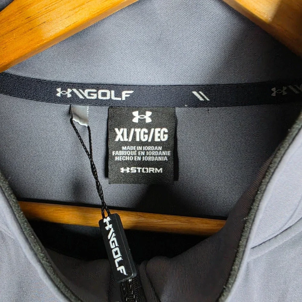 Under‎ Armour Sweater Mens Sz XL Golf UA Drive Pro Storm Hybrid Half Zip Loose